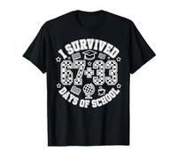I Survived 67+33 Days of School Funny 100th Day of School Camiseta