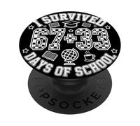 I Survived 67+33 Days of School Funny 100th Day of School PopSockets PopGrip Adhesivo