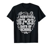 I Survived 67+33 Days of School Funny Math 100th Day School Camiseta