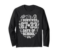 I Survived 67+33 Days of School Funny Math 100th Day School Manga Larga