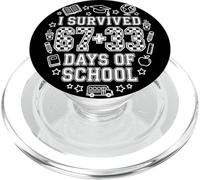 I Survived 67+33 Days of School Funny Math 100th Day School PopSockets PopGrip para MagSafe