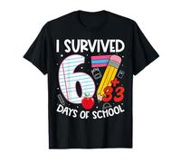 I Survived 67 + 33 Days School Kids Funny 100th Day School Camiseta