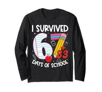I Survived 67 + 33 Days School Kids Funny 100th Day School Manga Larga