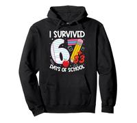 I Survived 67 + 33 Days School Kids Funny 100th Day School Sudadera con Capucha