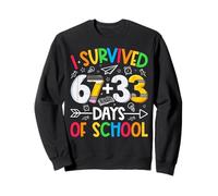 I Survived 67 + 33 Days School Kids Funny Math 100th Day Sudadera