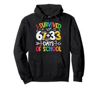 I Survived 67 + 33 Days School Kids Funny Math 100th Day Sudadera con Capucha
