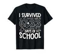 I Survived 67 + 33 Days School Teacher Kids 100th Day School Camiseta