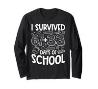 I Survived 67 + 33 Days School Teacher Kids 100th Day School Manga Larga