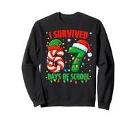 I Survived 67 Days of School Christmas Santa Elf Candy Meme Sudadera