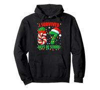I Survived 67 Days of School Christmas Santa Elf Candy Meme Sudadera con Capucha