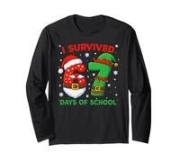 I Survived 67 Days of School Christmas Santa Elf Six Seven Manga Larga