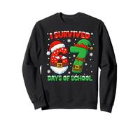 I Survived 67 Days of School Christmas Santa Elf Six Seven Sudadera