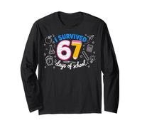 I Survived 67 Days of School Funny Meme Teacher Student Fun Manga Larga