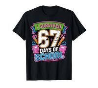 I Survived 67 Days of School Teacher Student Funny Camiseta