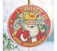 I Survived Home Improvement 3 - Adornos de Navidad - Decoraciones de Navidad - Acrílico de 3.6 pulgadas - Adornos divertidos y traviesos - Regalos de broma para hombres y mujeres