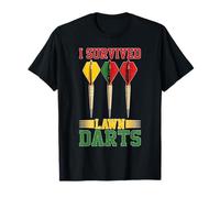 I Survived Lawn Darts Classic Yard Nostalgia Game Fun Camiseta
