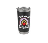 I Survived My First Year of Teaching Vaso térmico de acero inoxidable de doble pared