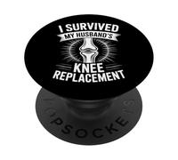 I Survived My Husbands Knee Replacement Cirugia Articular PopSockets PopGrip Adhesivo