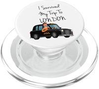 I Survived My Trip To New London Funny Sarcastic London Taxi PopSockets PopGrip para MagSafe