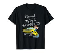 I Survived My Trip To New York City Funny Sarcastic NYC Taxi Camiseta gráfica económica, Hombre, Negro, M