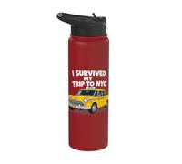 I Survived My Trip to NYC - Funny New York City Taxi Stainless Steel Insulated Water Bottle