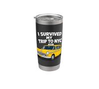 I Survived My Trip to NYC - Funny New York City Taxi Vaso térmico de acero inoxidable de doble pared
