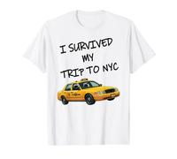 I Survived My Trip to NYC Funny Survived My Trip to New York Camiseta gráfica económica, Hombre, Blanco, L
