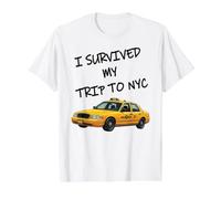 I Survived My Trip to NYC Funny Survived My Trip to New York Camiseta gráfica económica, Hombre, Blanco, L