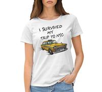 I Survived My Trip To NYC New York Camiseta de Mujer Blanca Size XXL