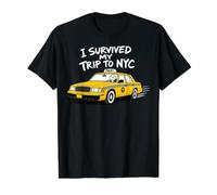 I Survived My Trip to NYC - New York City Taxi Meme Camiseta gráfica económica, Hombre, Negro, M