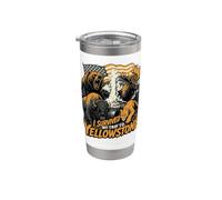 I Survived My Trip To Yellowstone Funny Tourist Souvenir Vaso térmico de acero inoxidable de doble pared