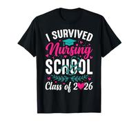 I Survived Nursing School Class of 2026 Nurse Graduation Camiseta