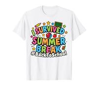 I Survived Summer Break Funny Gen Alpha Slang Back To School Camiseta