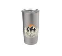 I Survived, That's All It Matters Mentalidad de resiliencia Vaso térmico de acero inoxidable de doble pared