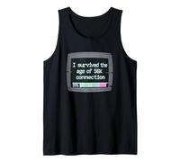 I Survived The Age of 56k Connection: Funny Dial-Up PC Humor Camiseta sin Mangas