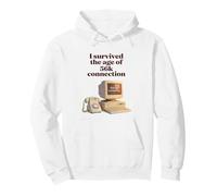 I Survived The Age of 56k Connection: Funny Dial-Up PC Humor Sudadera con Capucha