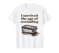 I Survived The Age of Rewinding: Funny Retro Cassette Humor Camiseta