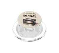 I Survived The Age of Rewinding: Funny Retro Cassette Humor PopSockets PopGrip para MagSafe