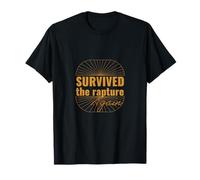 I Survived The Rapture Novedad Funny Sunrise and Rays Camiseta
