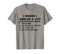 I Swear A Lot I'Ll Watch My Mouth Funny Cussing Adult Humor Camiseta