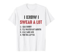 I Swear A Lot I'Ll Watch My Mouth Funny Cussing Adult Humor Camiseta