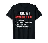 I Swear A Lot I'Ll Watch My Mouth Funny Cussing Adult Humor Camiseta