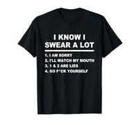 I Swear A Lot I'Ll Watch My Mouth Funny Cussing Adult Humor Camiseta