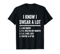 I Swear A Lot I'Ll Watch My Mouth Funny Cussing Adult Humor Camiseta