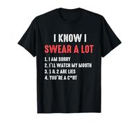 I Swear A Lot I'Ll Watch My Mouth Funny Cussing Adult Humor Camiseta