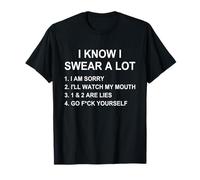 I Swear A Lot I'Ll Watch My Mouth Funny Cussing Adult Humor Camiseta