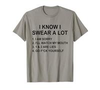I Swear A Lot I'Ll Watch My Mouth Funny Cussing Adult Humor Camiseta