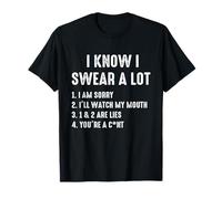 I Swear A Lot I'Ll Watch My Mouth Funny Cussing Adult Humor Camiseta