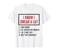 I Swear A Lot I'Ll Watch My Mouth Funny Cussing Adult Humor Camiseta