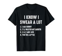 I Swear A Lot I'Ll Watch My Mouth Funny Cussing Adult Humor Camiseta